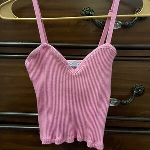 Zara baby pink ribbed tank!
